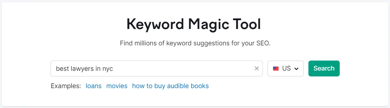 SEMrush magic tool