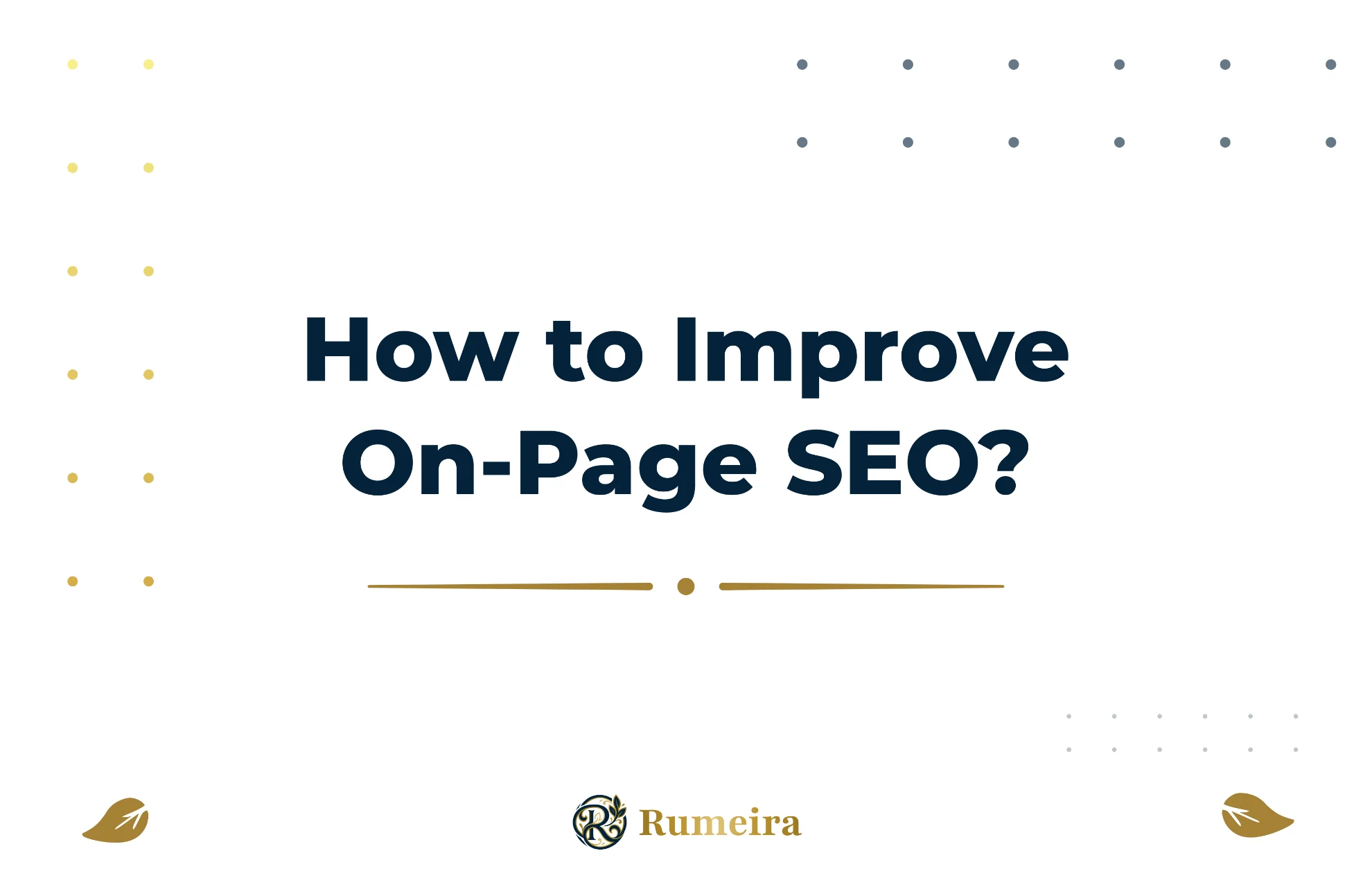 how to improve on-page seo