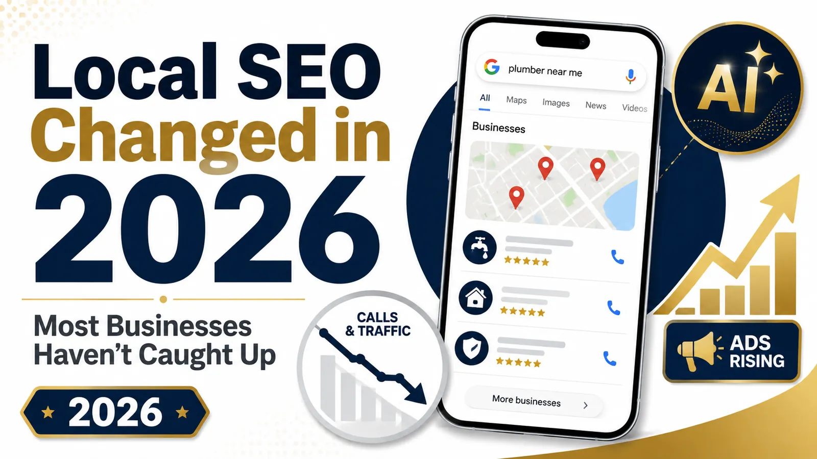 Local SEO changed in 2026 — mobile local pack with declining calls and rising ads