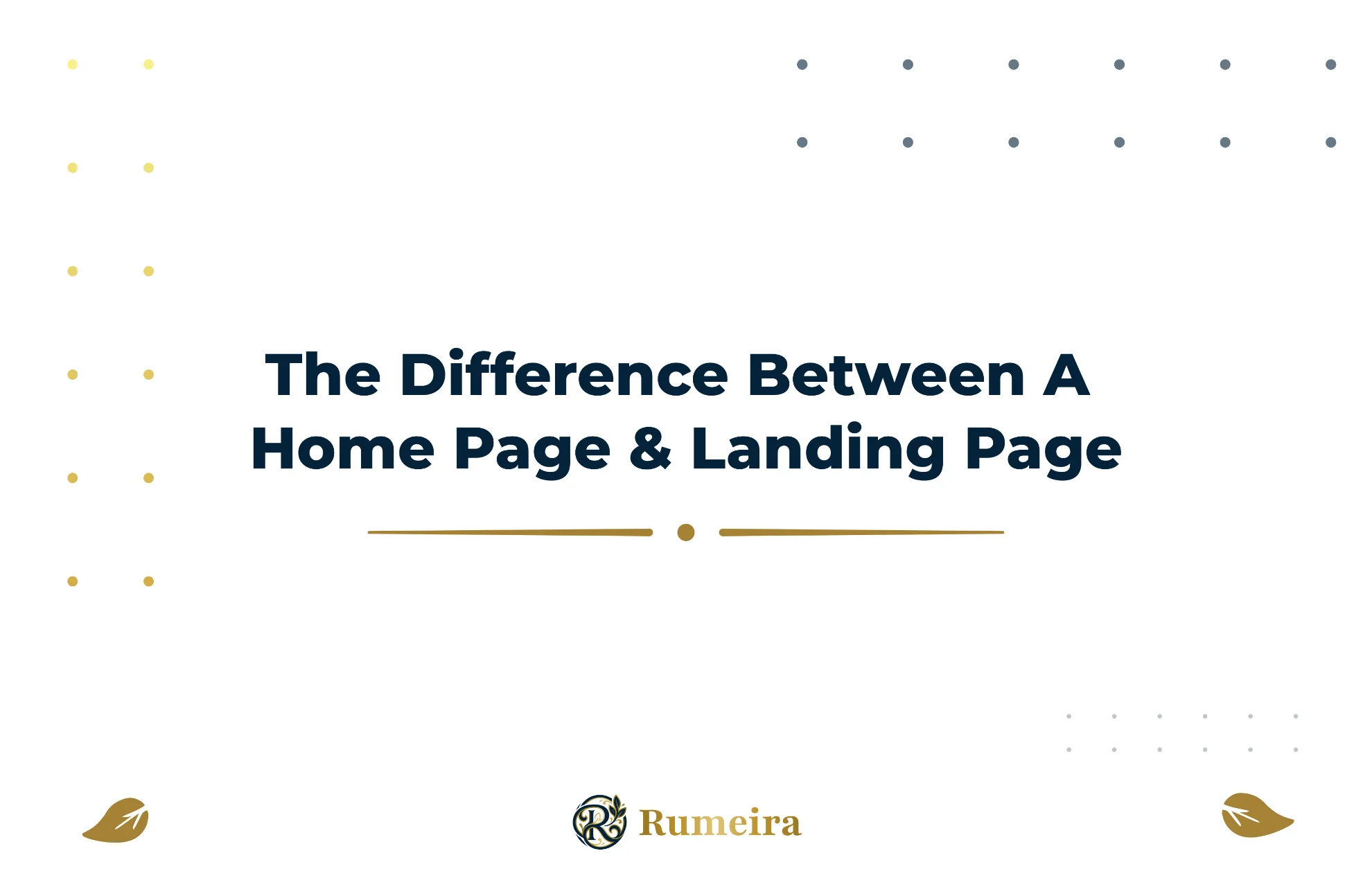 title The Difference Between Home Page & Landing Page