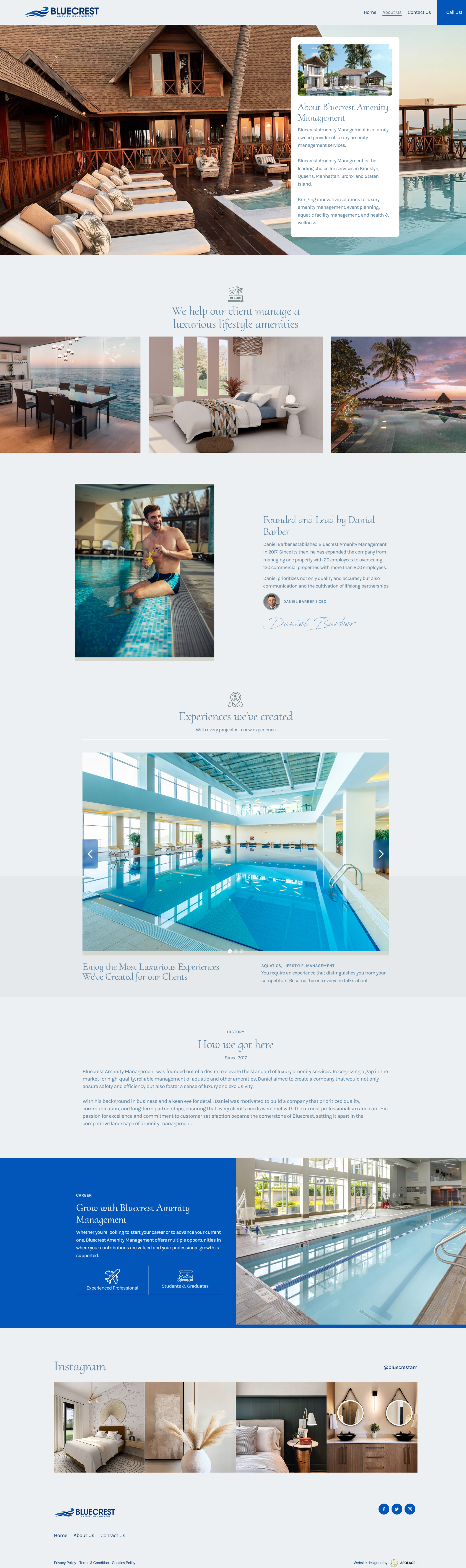 Bluecrest Amenity Management -About page