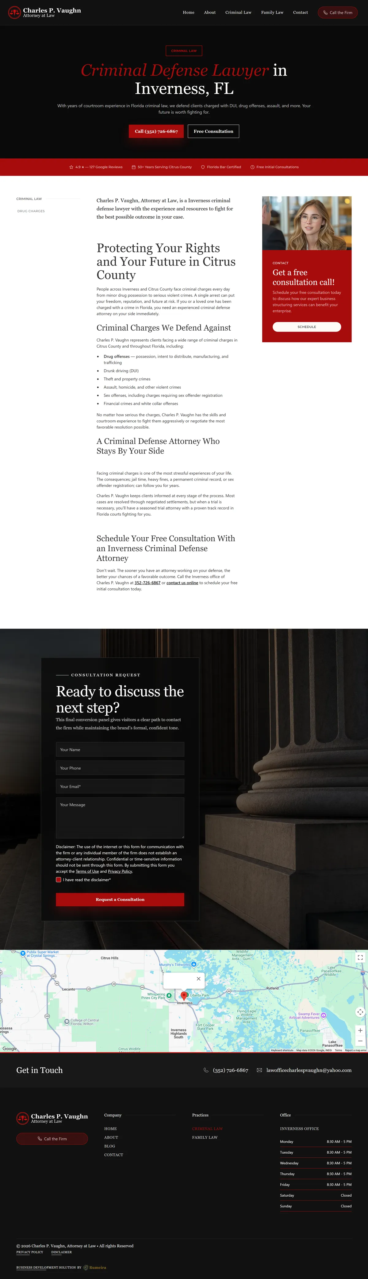 Charles P. Vaughn -Criminal Law page