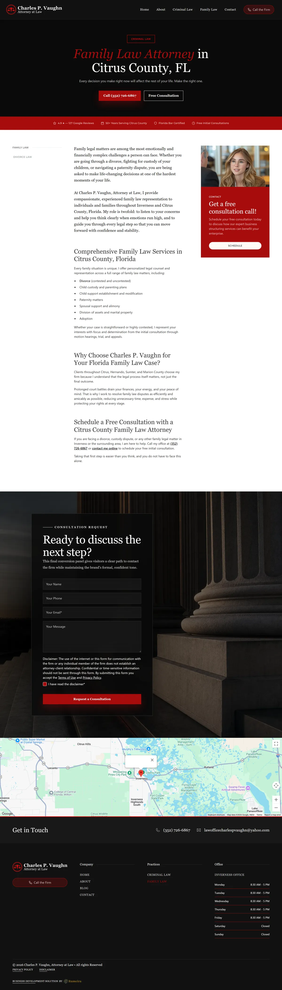 Charles P. Vaughn -Family Law page