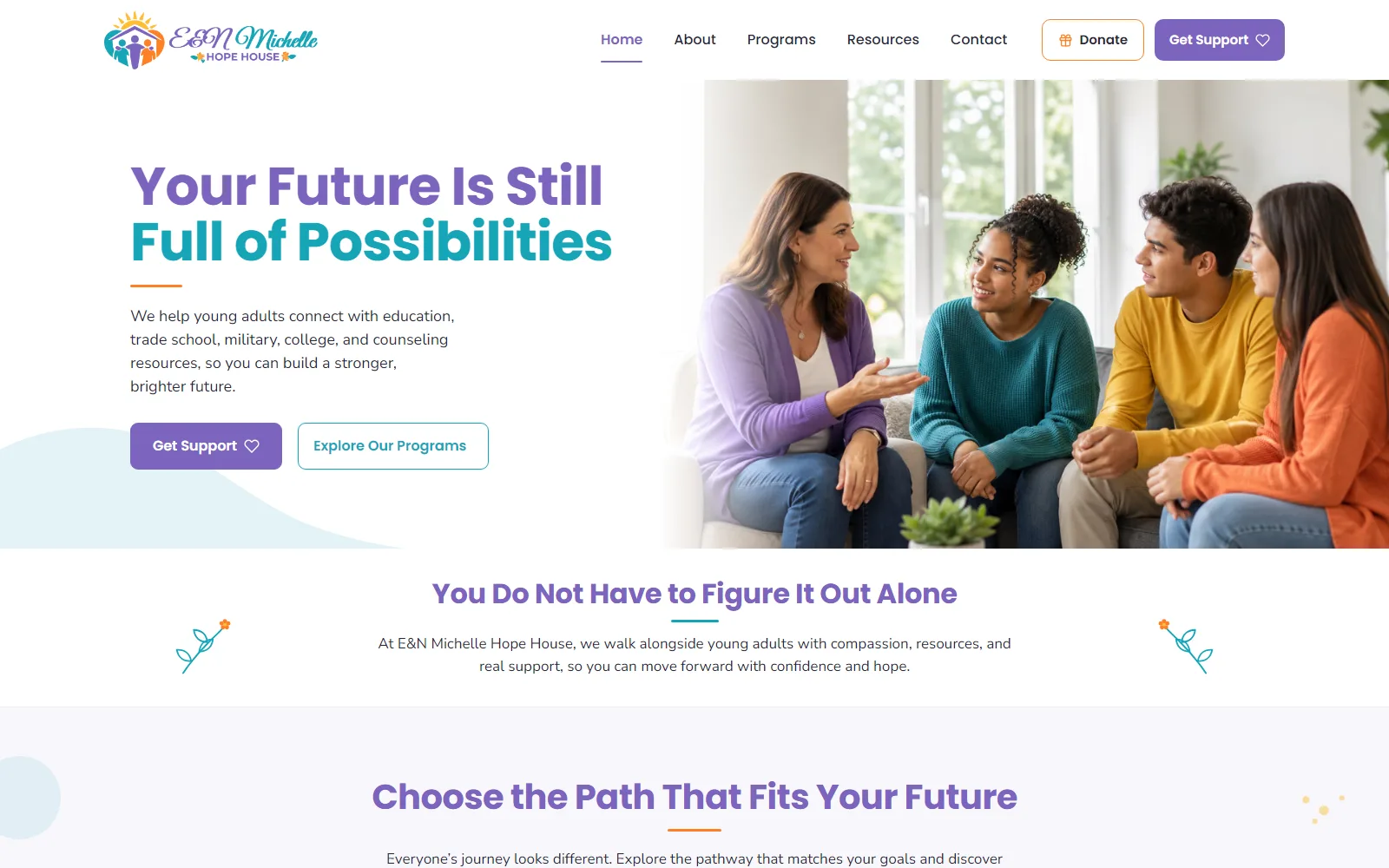 E&N Michelle Hope House homepage hero