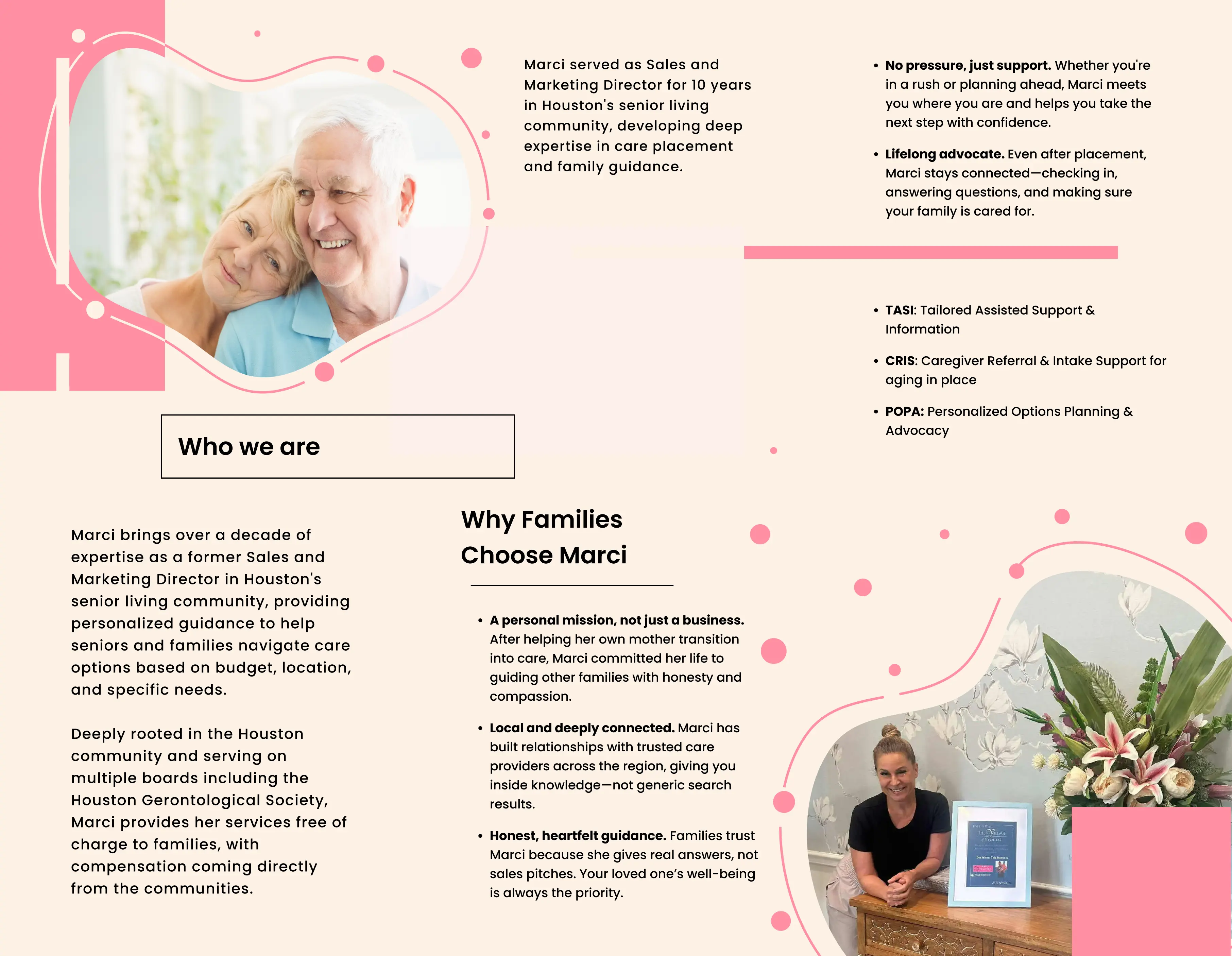 I Work With Marci -Tri-fold brochure Inside