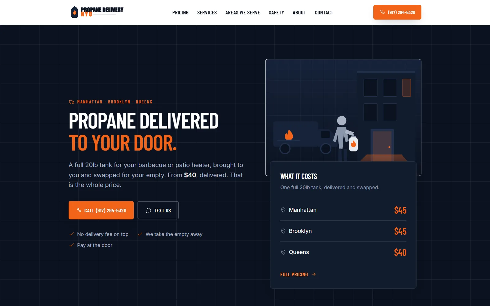 Propane Delivery NYC homepage hero