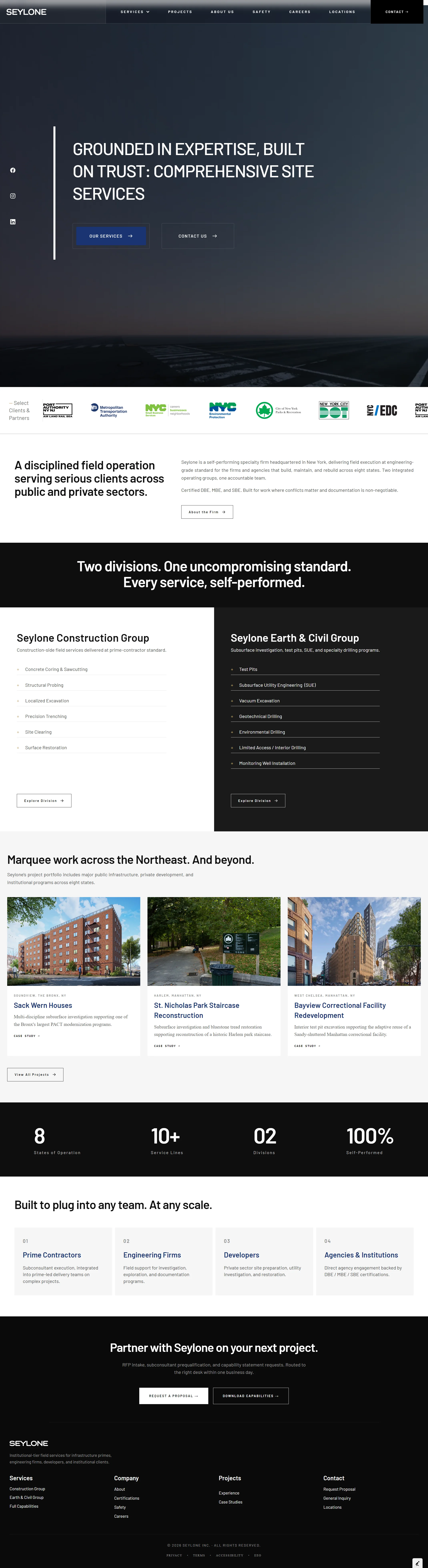 Seylone, Home page